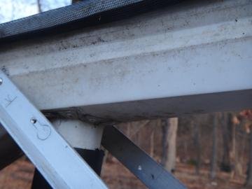gutter downspout made from siding